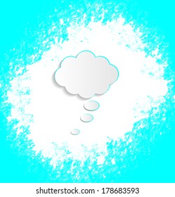 Infographic design with white communication bubbles