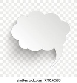 Infographic design white speech bubble on the checked background. Eps 10 vector file.