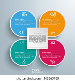 Infographic design white square on the gray background. Eps 10 vector file.