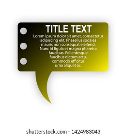 Infographic design white thought bubble on the checked background. Eps 10 vector file.