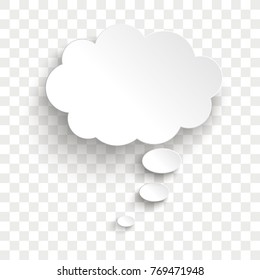 Infographic design white thought bubble on the checked background. Eps 10 vector file. - Shutterstock ID 769471948