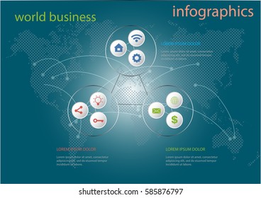Infographic design world business layout template vector illustration;eps10