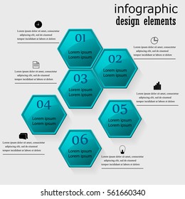 Infographic Design with Your Text and Icons. Eps 10. Can be used for diagram, banner, number options, workflow layout, step up options or web design