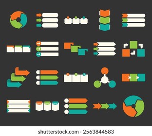 Infographic diagram arrow 3 steps element