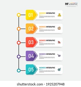 Infographic diagram chart with rectangle banner, can be used for workflow layout, website, corporate report, advertising, marketing. vector illustration.