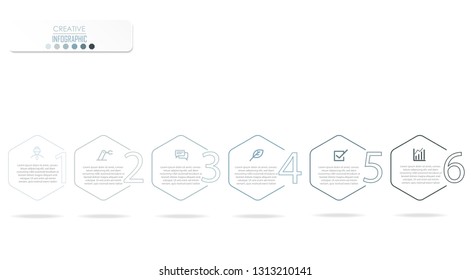 Infographic Diagram design with step process flowchart for Business and presentation timeline template