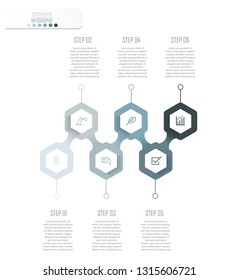 Infographic Diagram design with step process flowchart for Business and presentation timeline template
