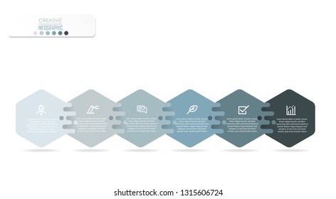 Infographic Diagram design with step process flowchart for Business and presentation timeline template
