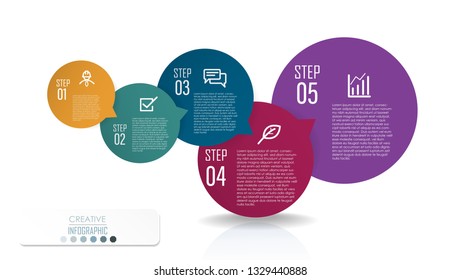 Infographic Diagram design with step process flowchart for Business and presentation timeline template