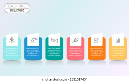 Infographic Diagram design with step process flowchart for Business and presentation timeline template