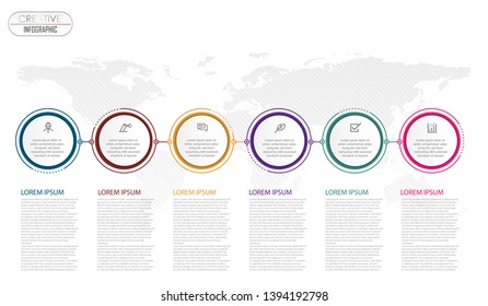 Infographic Diagram design with step process flowchart for Business and presentation timeline template
