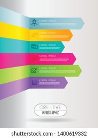 Infographic Diagram design with step process flowchart for Business and presentation timeline template