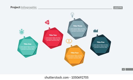 Infographic diagram with five options. Step diagram, option chart, layout. Creative concept for infographics, presentation, project, report. Can be used for topics like business, management, workflow