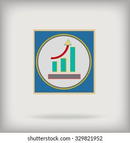 Infographic diagram and graphs. Modern flat icons vector illustration.