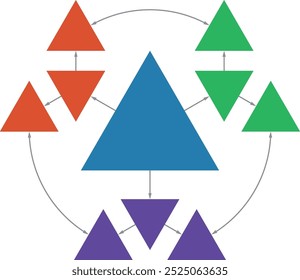 Infographic diagram template. Connection chart. Process step