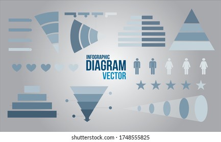 Infographic Diagram Vector design for use in banners, sites and presentations.