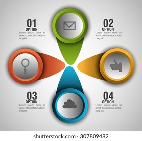 Infographic digital design, vector illustration eps 10.