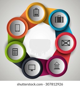 Infographic digital design, vector illustration eps 10.