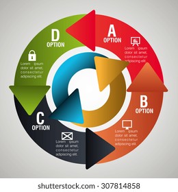 Infographic digital design, vector illustration eps 10.