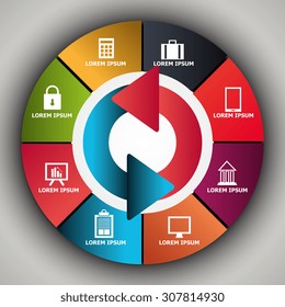 Infographic digital design, vector illustration eps 10.