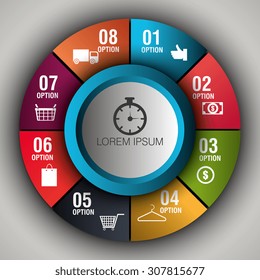 Infographic digital design, vector illustration eps 10.