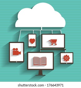 Info-graphic Displays Concept - Vector Scheme