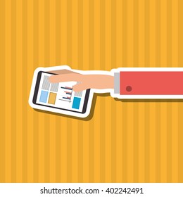 Infographic document design, vector illustration