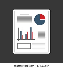 Infographic document design, vector illustration