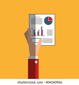 Infographic document design, vector illustration