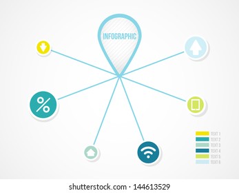 Infographic drop and circles