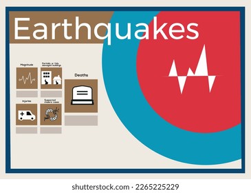 Terremotos infográficos, todo archivo Vector 