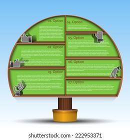 Infographic of ecology, hand gestures. Vector illustration