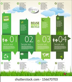 Infographic ecology template design 