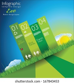 Infographic ecology template design 