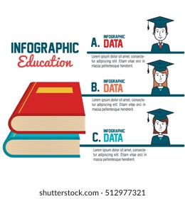 infographic education flat icons