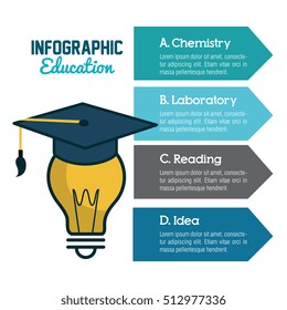 infographic education flat icons
