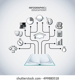 infographic education presentation icons vector illustration design