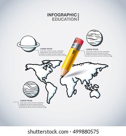 infographic education presentation icons vector illustration design