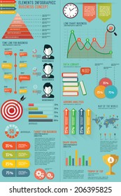 Infographic Education Template Design on blue background,clean vector