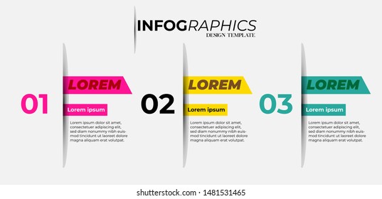 Infographic element with 3 package or options or steps. Can be used for process, flyer, promotion, brochure, presentation, diagram, workflow layout, info graph, web design.