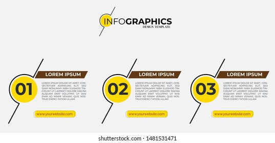 Infographic element with 3 package or options or steps. Can be used for process, flyer, promotion, brochure, presentation, diagram, workflow layout, info graph, web design.