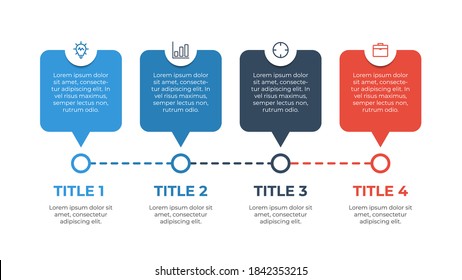 Infographic Element With 4 Options, Steps, Processes, List, Points.