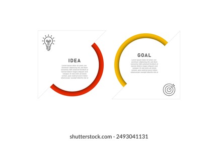 Infographic element. Business concept with 2 steps, options, process. Vector illustration.