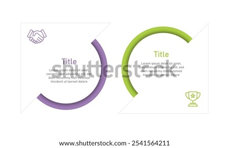 Infographic element. Business concept with 2 steps, options, process. Vector illustration.
