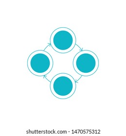 Infographic element. Chart, graph, diagram with 4 steps, options, parts, processes, phase. Vector business template for presentation and training.
