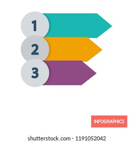 Infographic element color flat icon