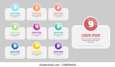 Infographic element colorful template number
