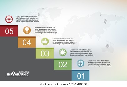 Infographic element data for business.  abstract banner element. 
5-steps concept. can be used web design or presentation. 
vector illustration background