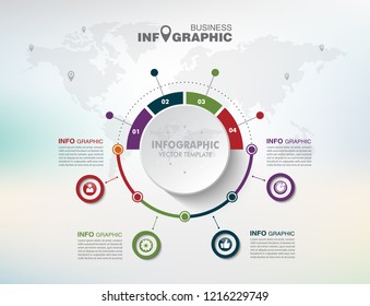 Infographic element data for business.  abstract banner element. 
4-steps concept. can be used web design or presentation. 
vector illustration background
