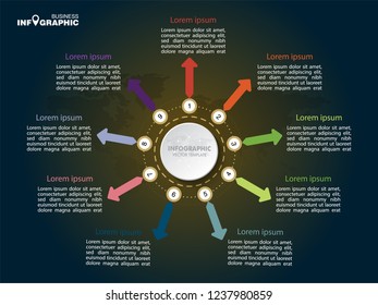 Infographic element data for business.  abstract banner element. 
9-steps concept. can be used web design or presentation. 
vector illustration background